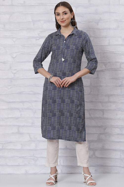 Red Straight Printed Kurta image number 0